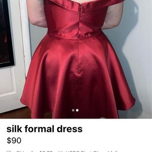 off shoulder short formal dress